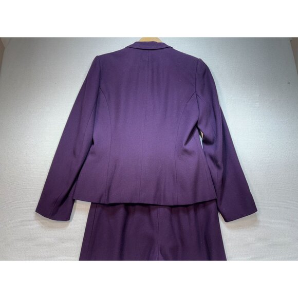 En Avance Women's Rayon Pant Suit Set Three Button Blazer Size 8 Purple - Picture 15 of 16